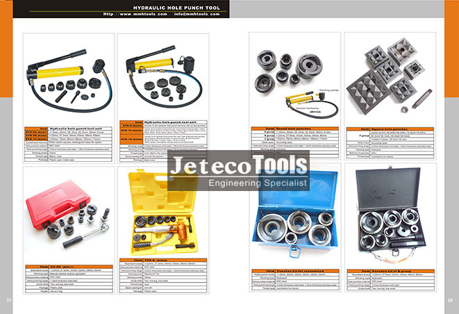 Hydraulic hole punch tool