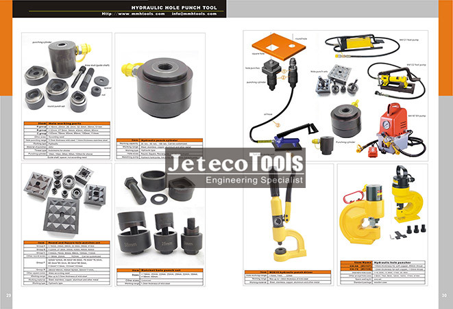 Hydraulic hole punch tool