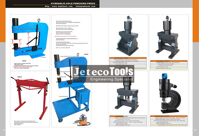 Hydraulic hole punch tool