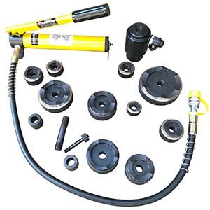 T15D10 15 ton 10 dies hydraulic knockout hole punch kit